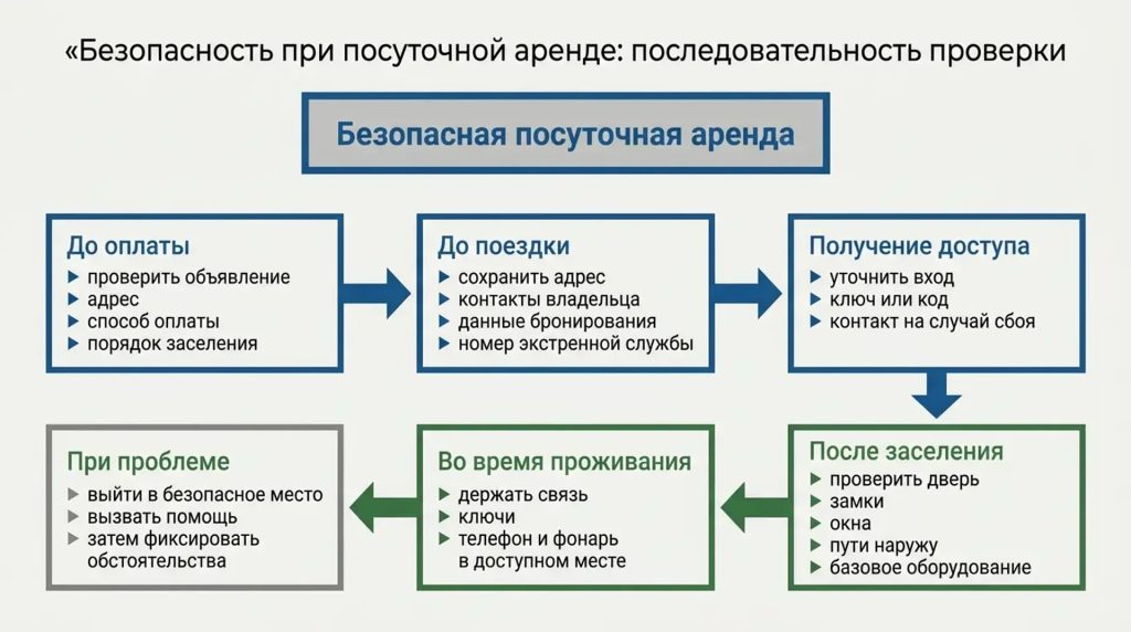 Безопасность при посуточной аренде: последовательность проверки